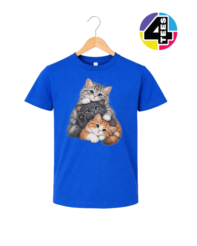 Purrfectly Piled-Up Kittens Youth Tee