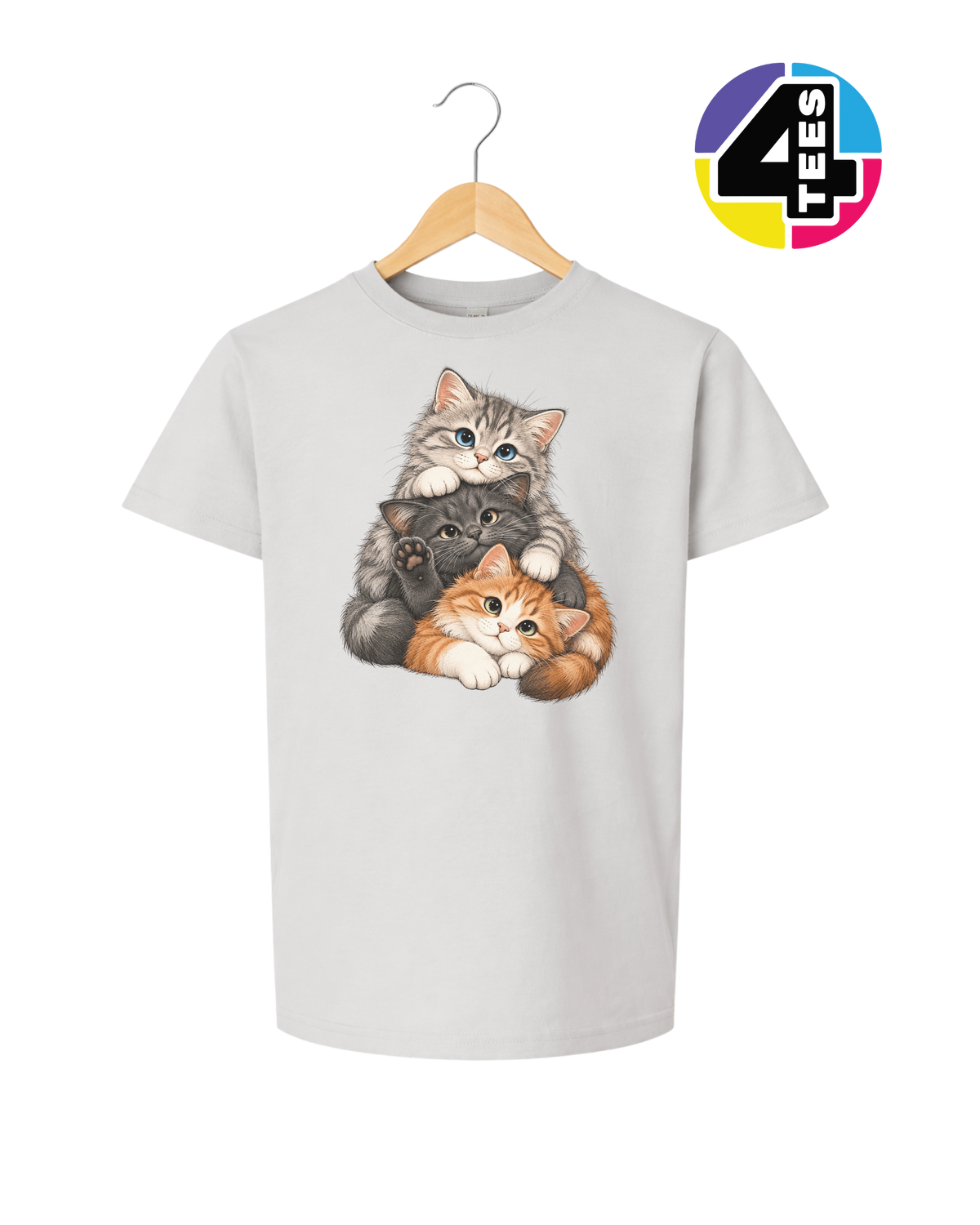 Purrfectly Piled-Up Kittens Youth Tee