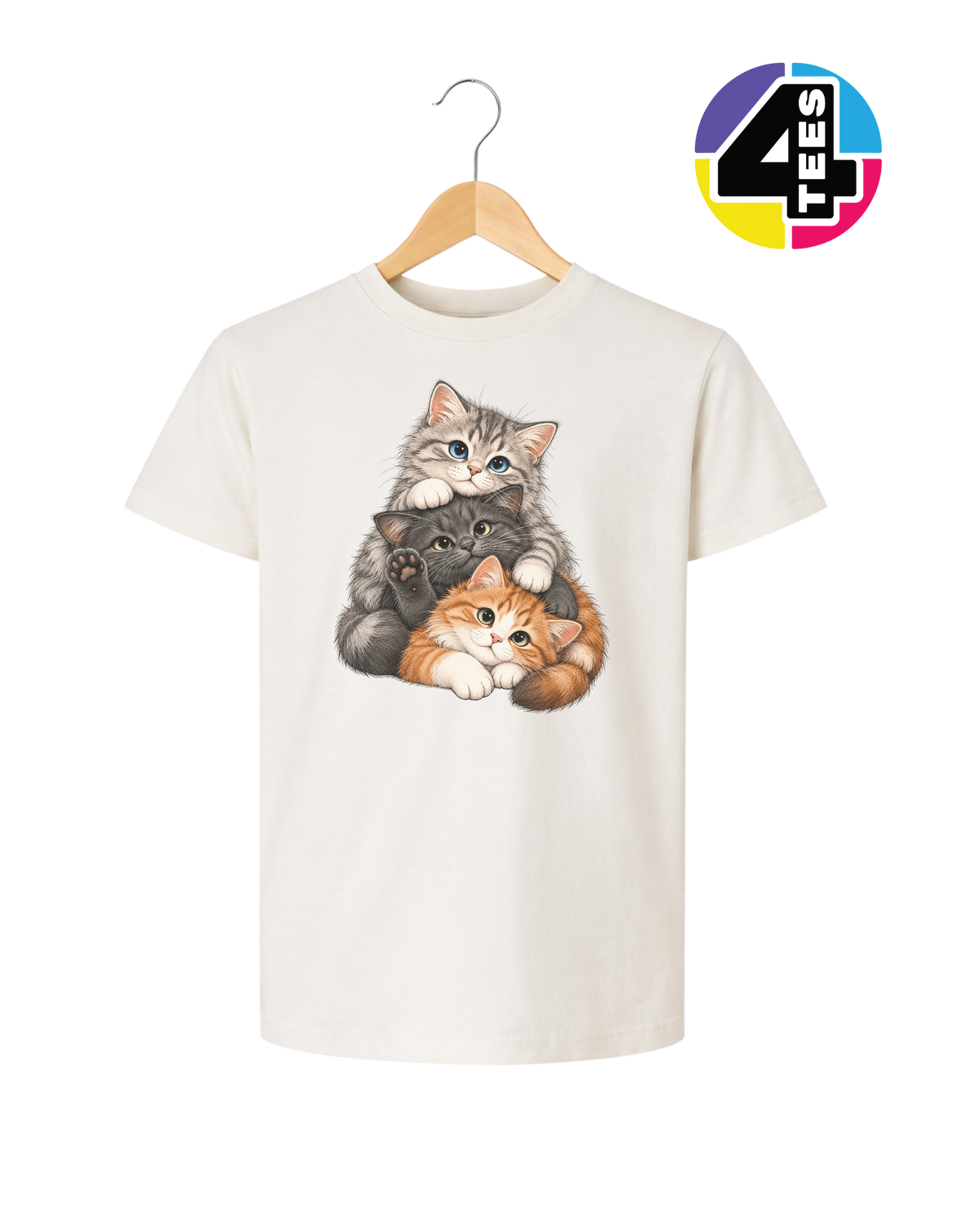 Purrfectly Piled-Up Kittens Youth Tee