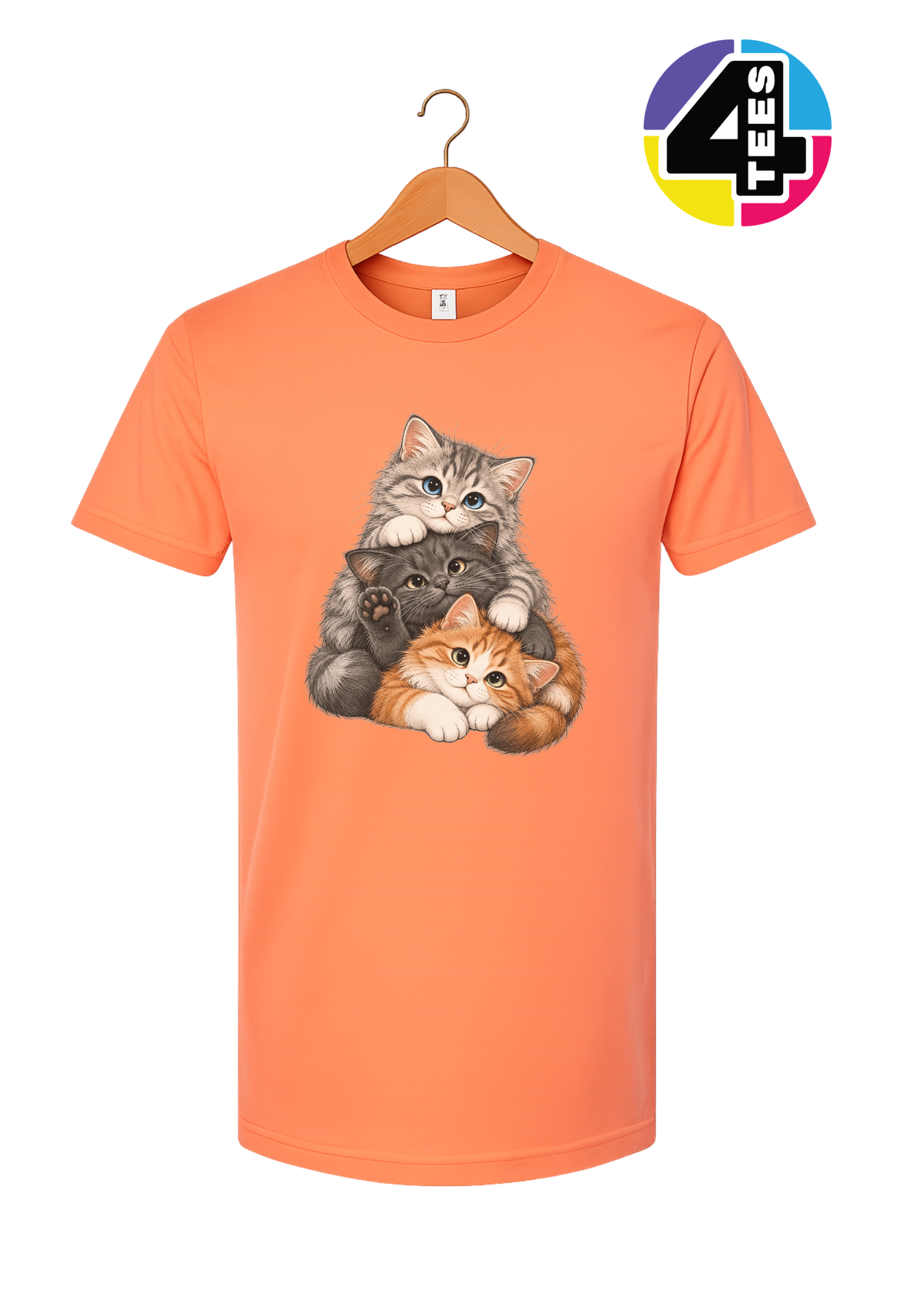 Purrfectly Piled-Up Kittens Tee