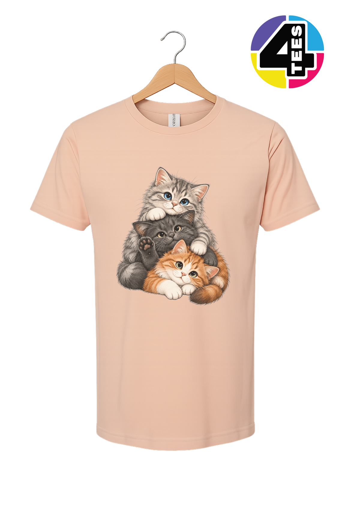 Purrfectly Piled-Up Kittens Tee