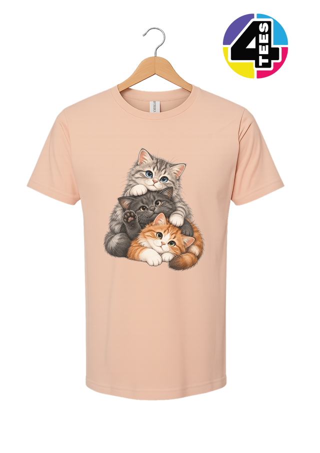 Purrfectly Piled-Up Kittens Tee