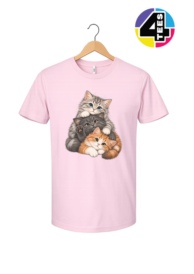 Purrfectly Piled-Up Kittens Tee