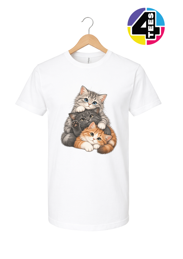 Purrfectly Piled-Up Kittens Tee