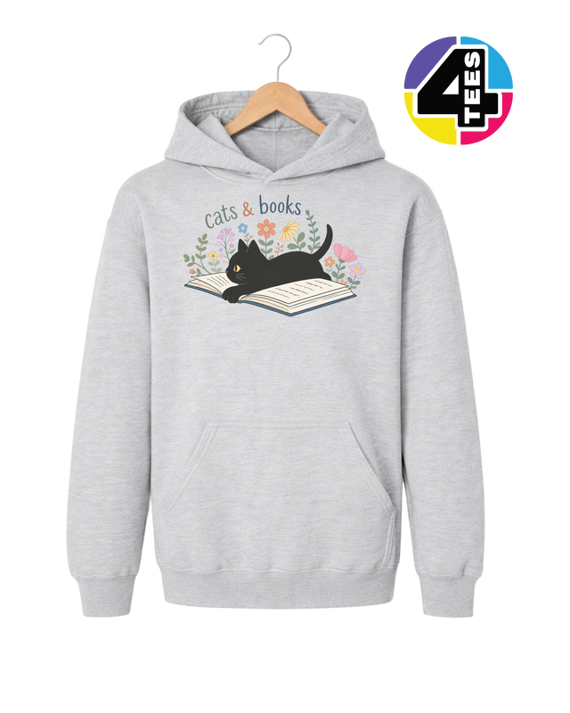 Cats & Books Youth Hoodie