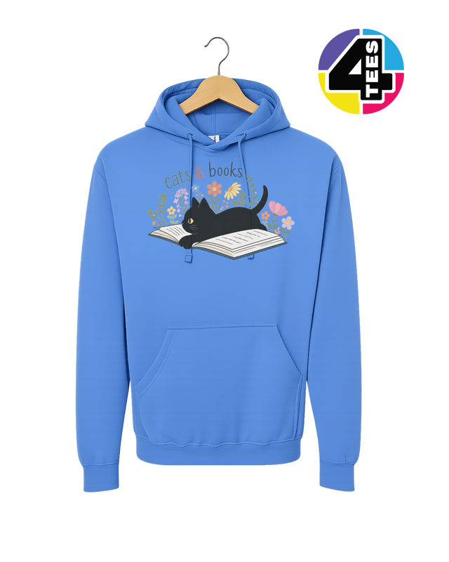 Cats & Books Hoodie