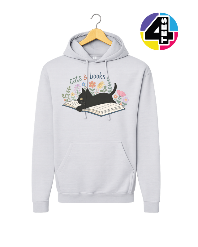 Cats & Books Hoodie
