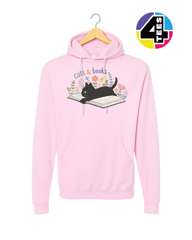 Cats & Books Hoodie