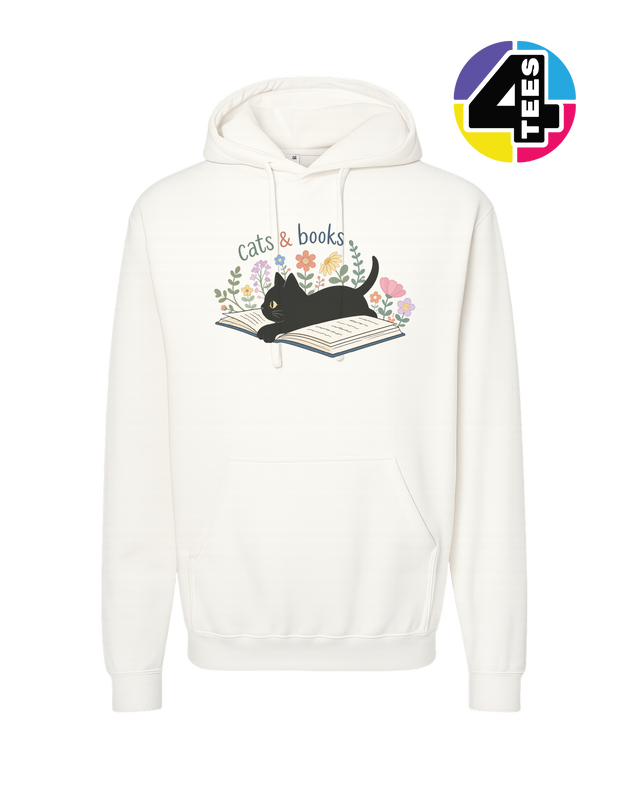 Cats & Books Hoodie