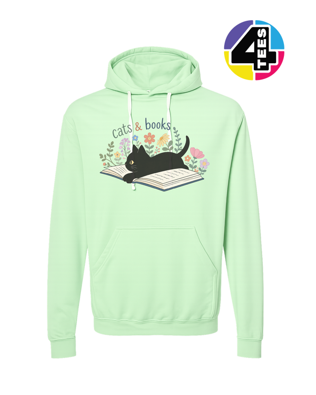 Cats & Books Hoodie