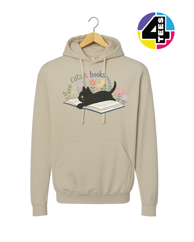 Cats & Books Hoodie