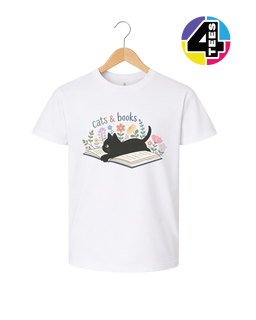 Cats & Books Youth Tee