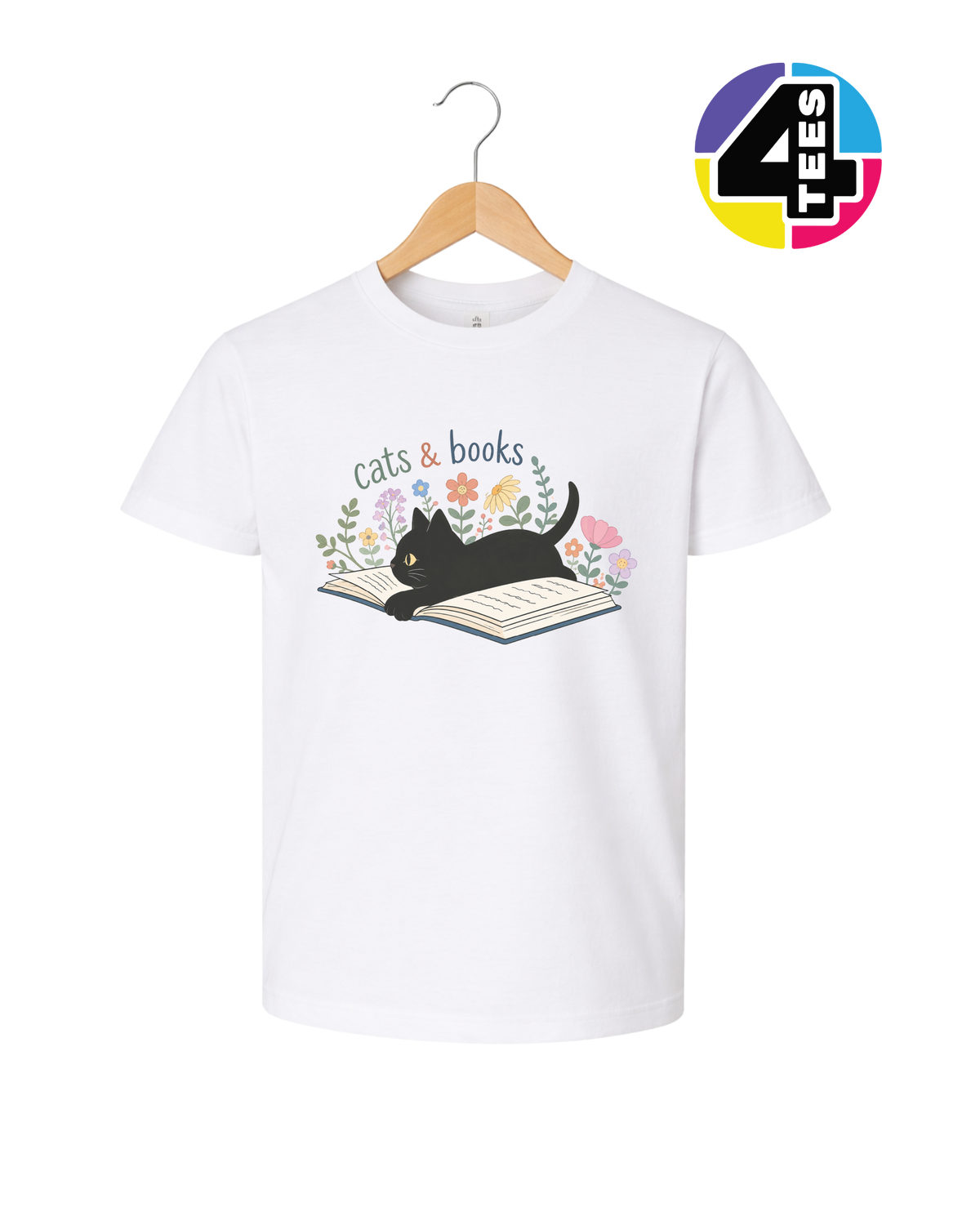 Cats & Books Youth Tee