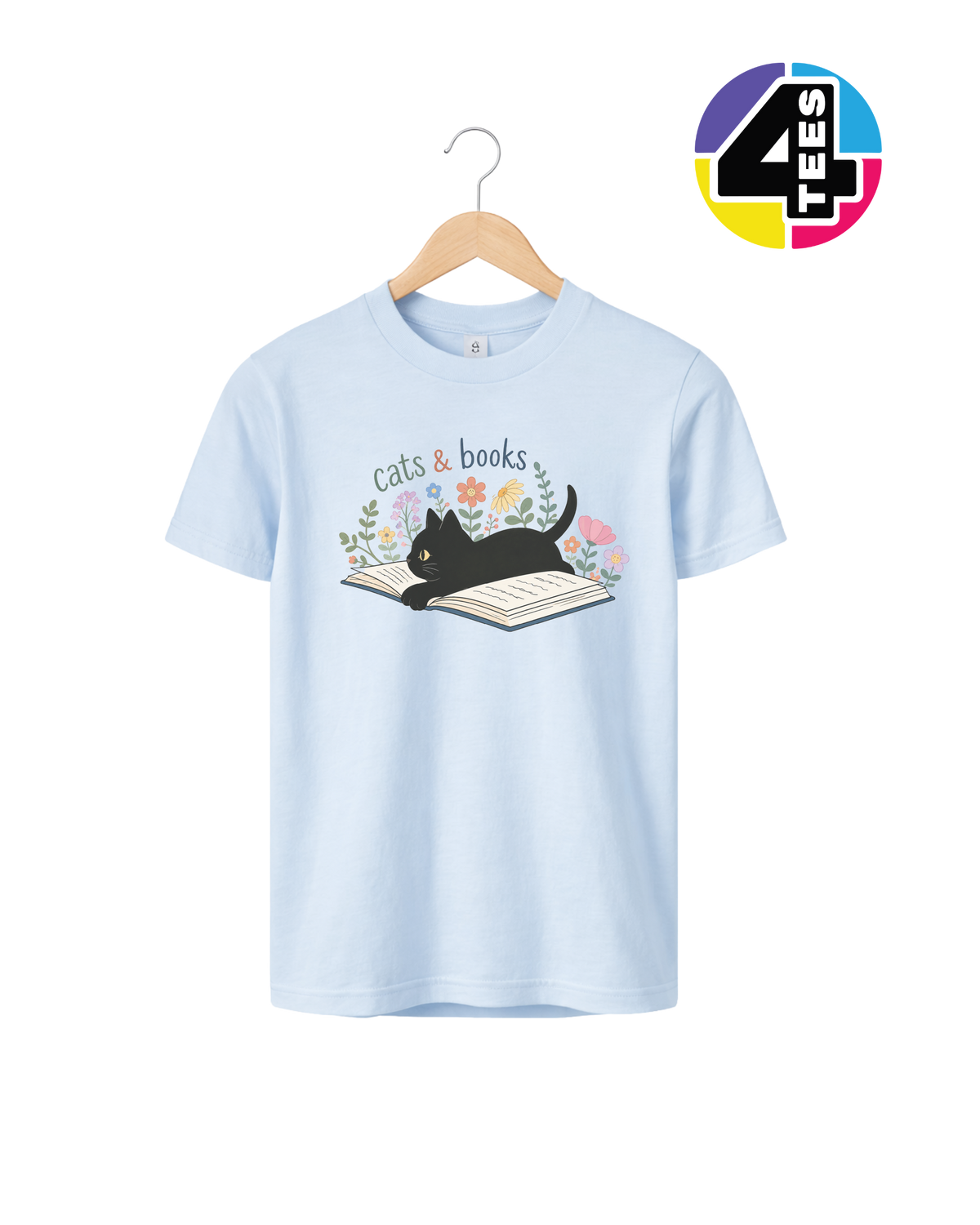 Cats & Books Youth Tee