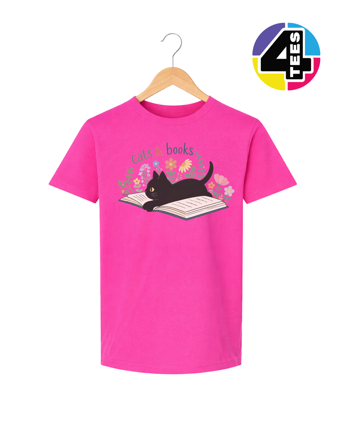 Cats & Books Youth Tee