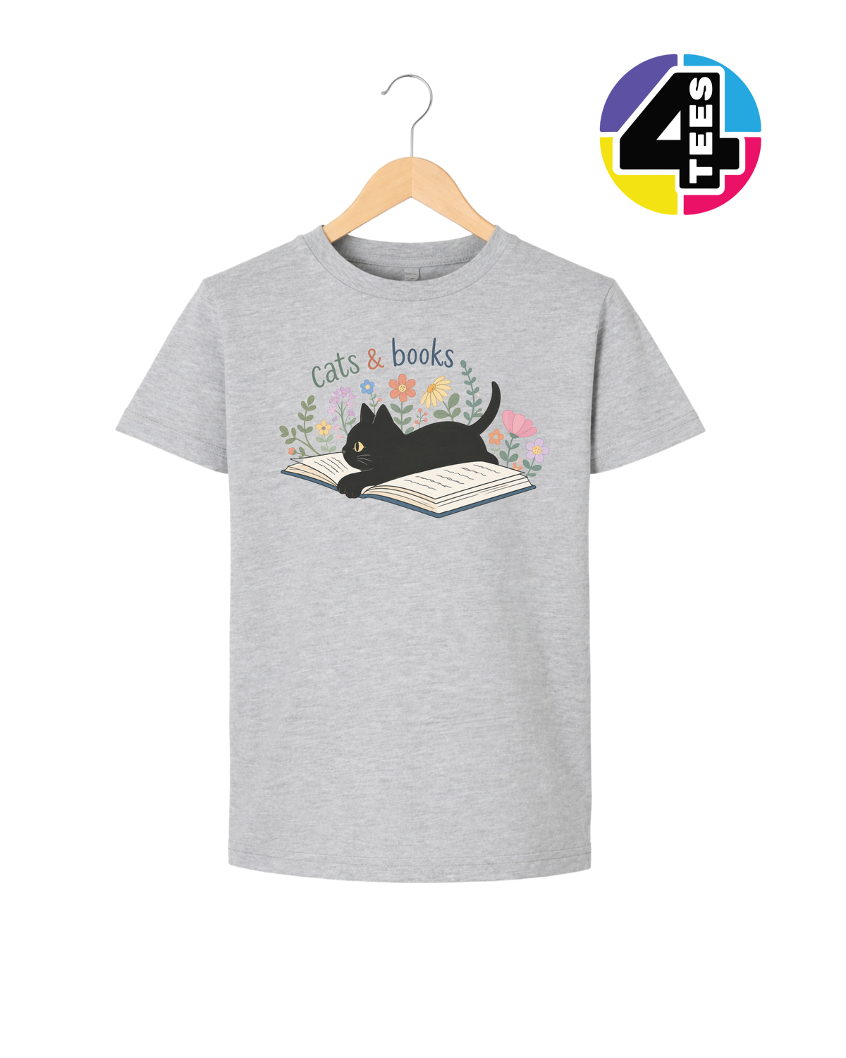 Cats & Books Youth Tee
