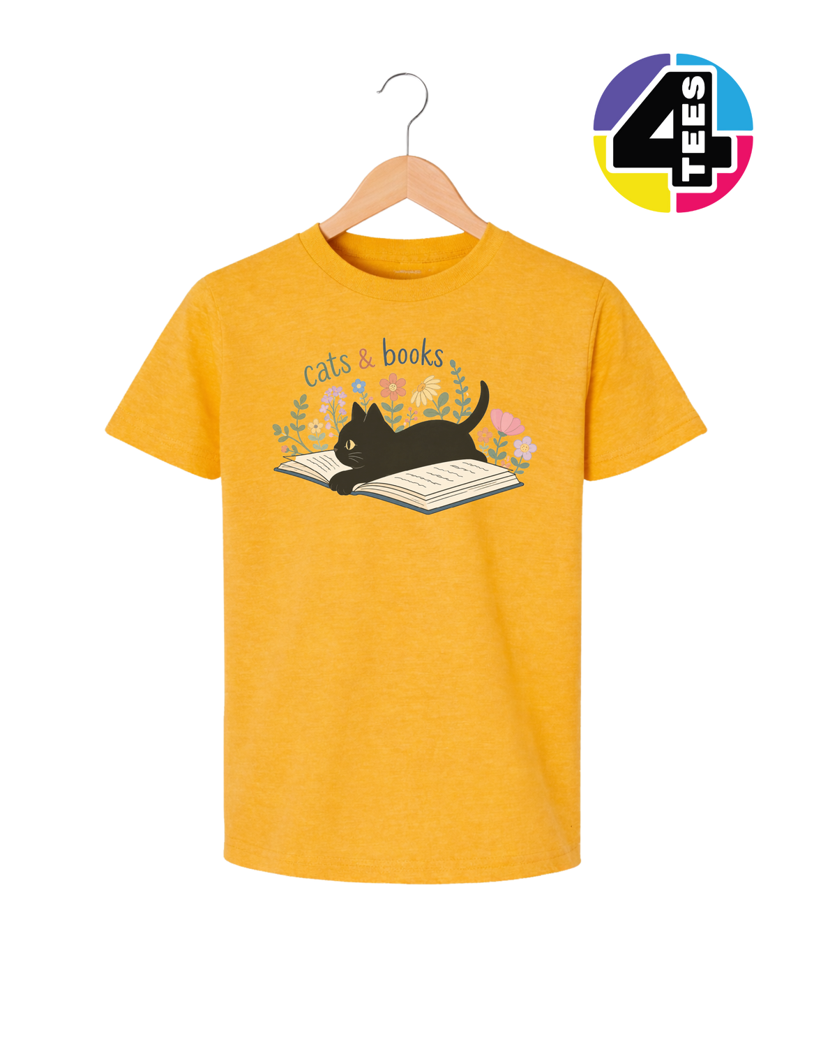 Cats & Books Youth Tee