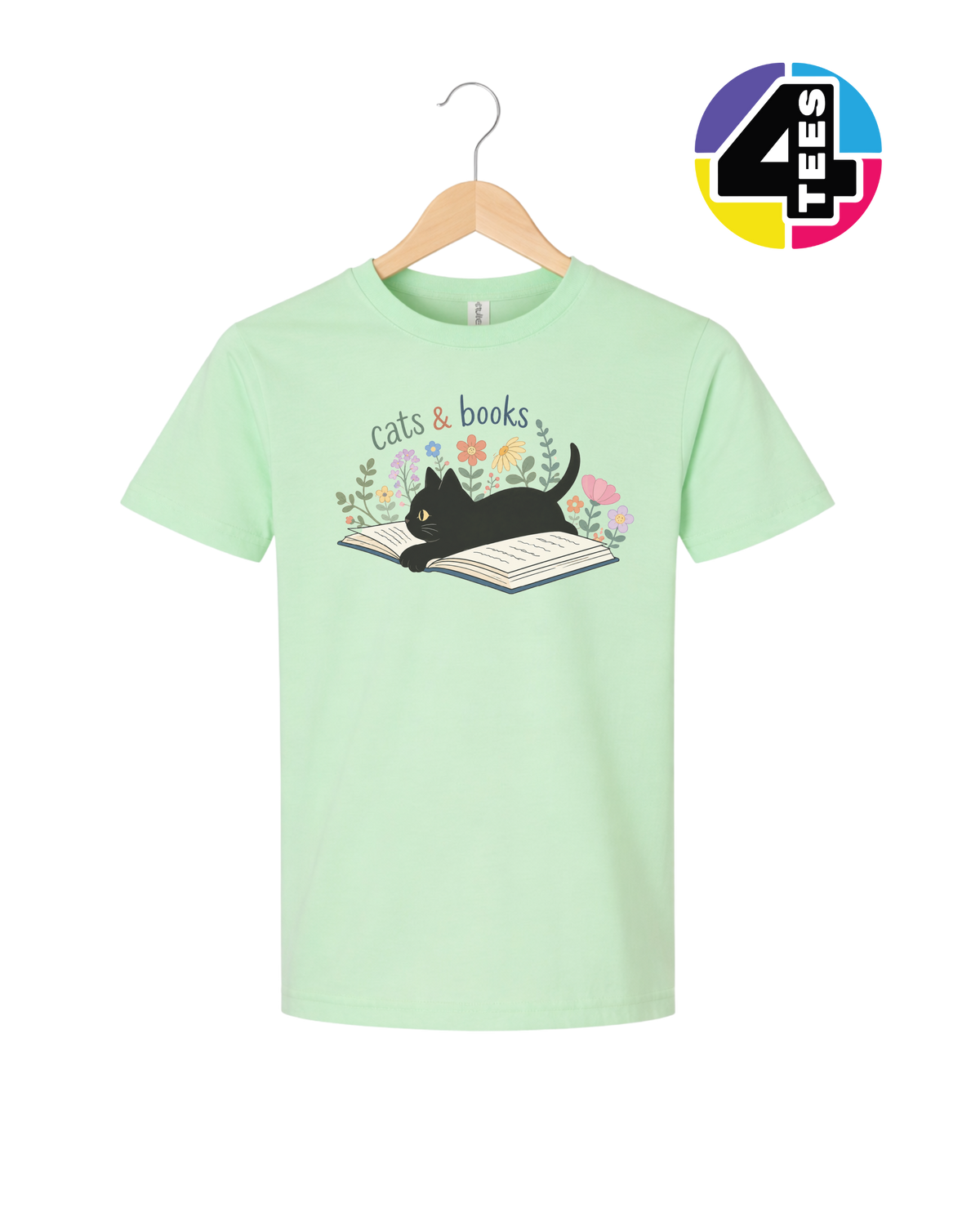 Cats & Books Youth Tee