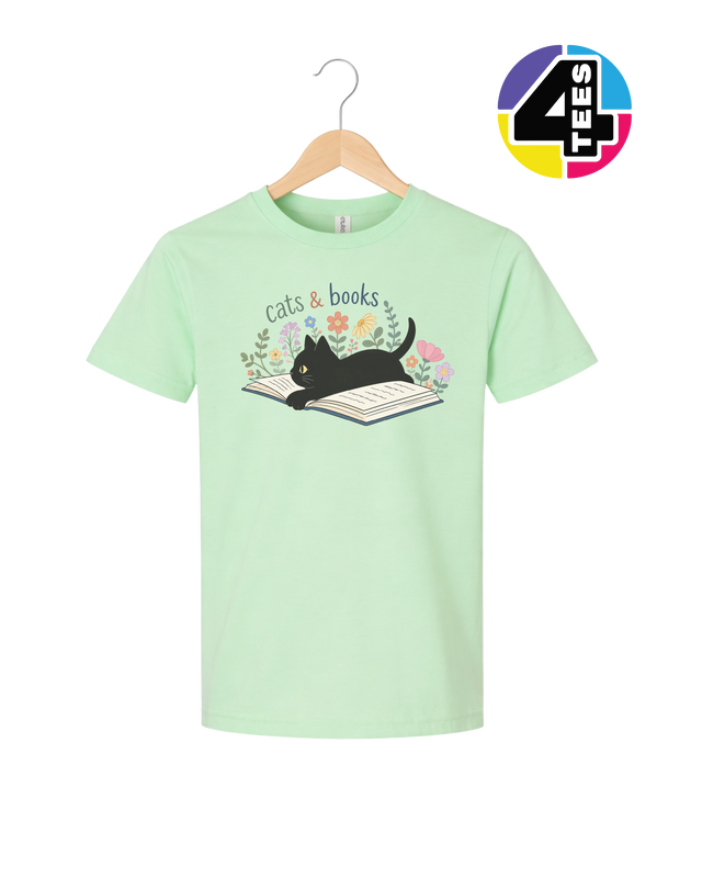 Cats & Books Youth Tee