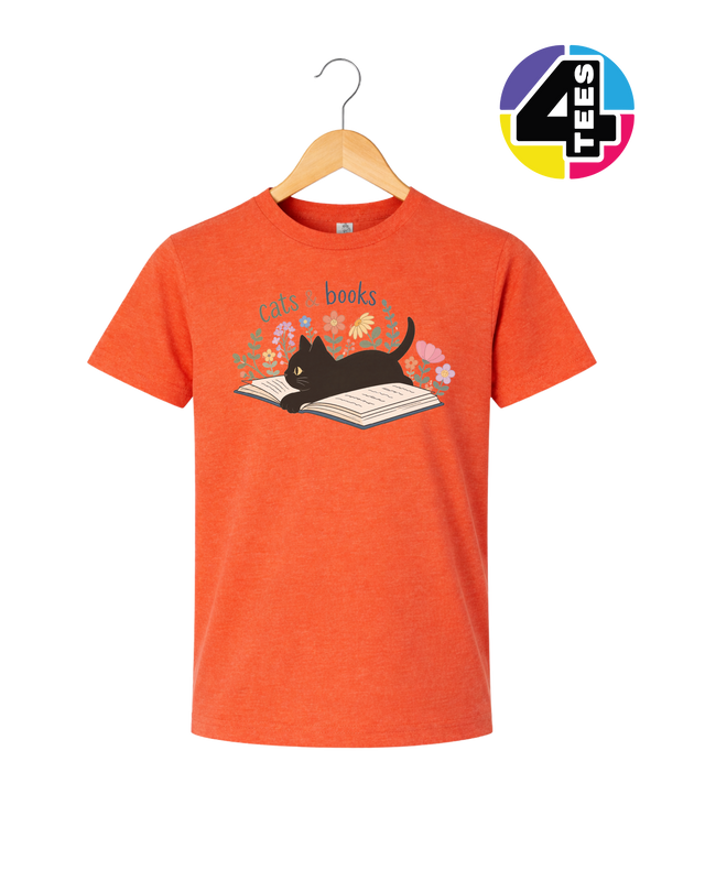 Cats & Books Youth Tee