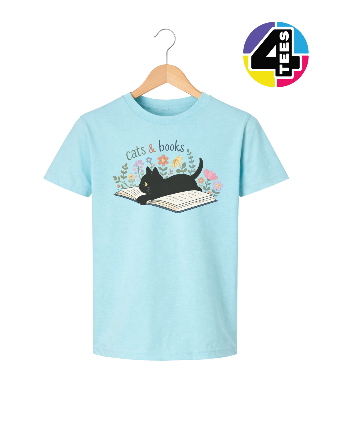 Cats & Books Youth Tee