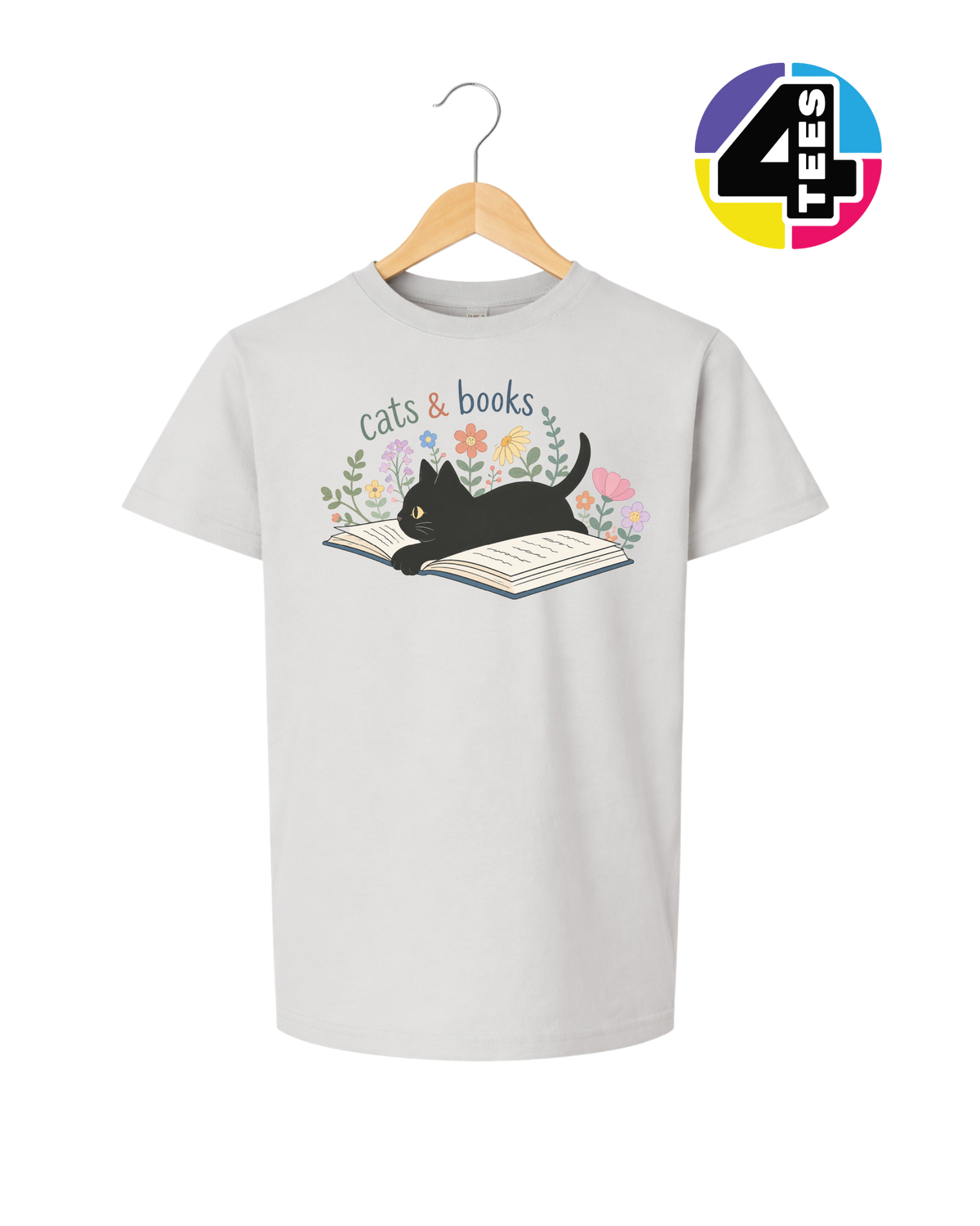 Cats & Books Youth Tee