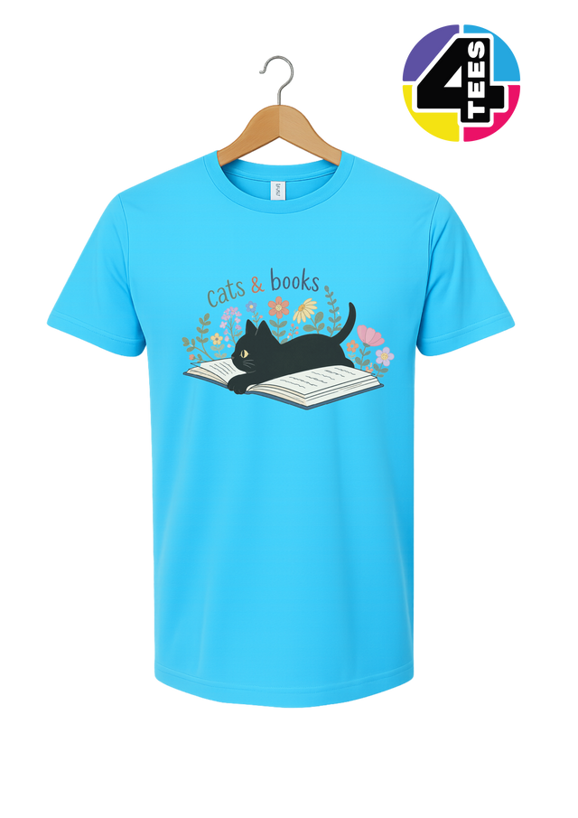 Cats & Books Tee