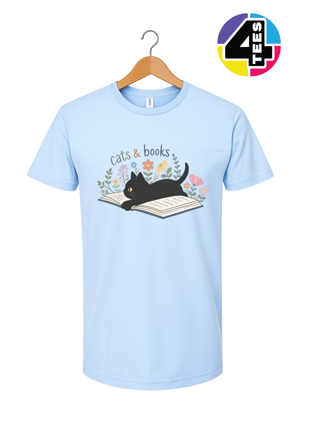 Cats & Books Tee