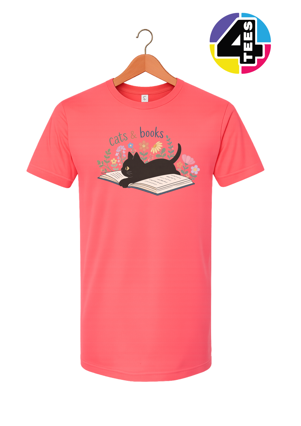 Cats & Books Tee