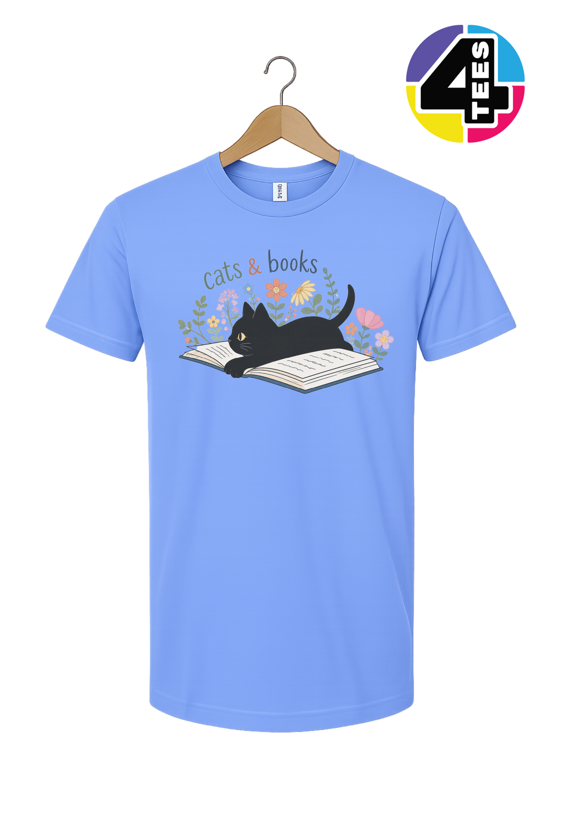 Cats & Books Tee