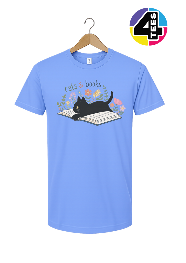 Cats & Books Tee