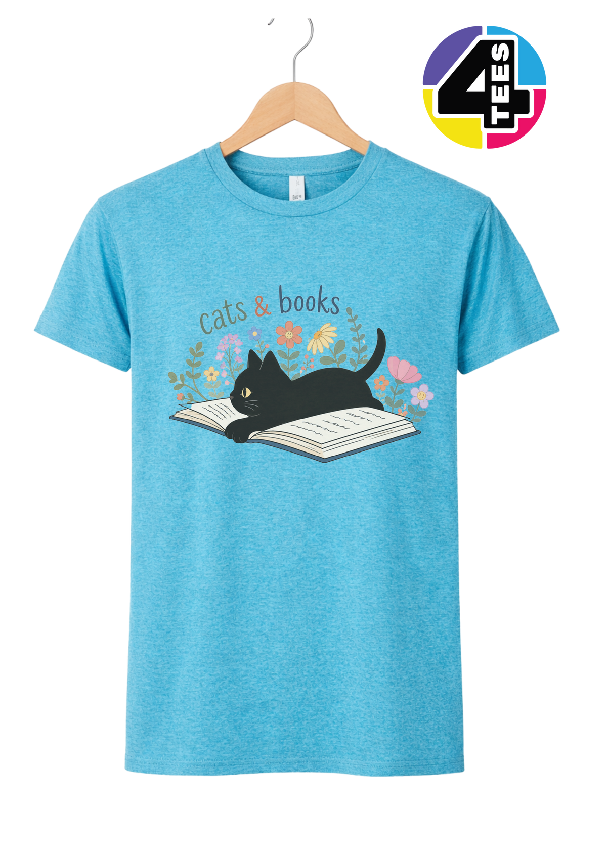 Cats & Books Tee