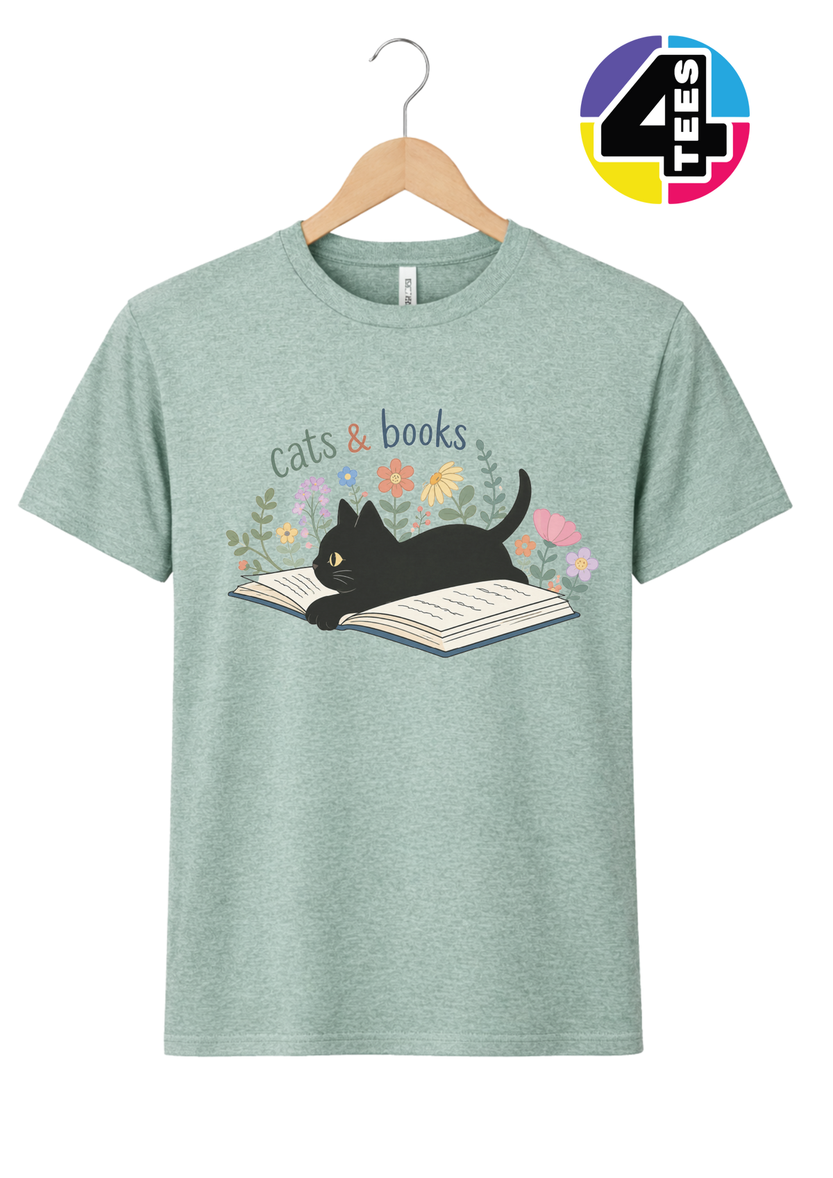 Cats & Books Tee