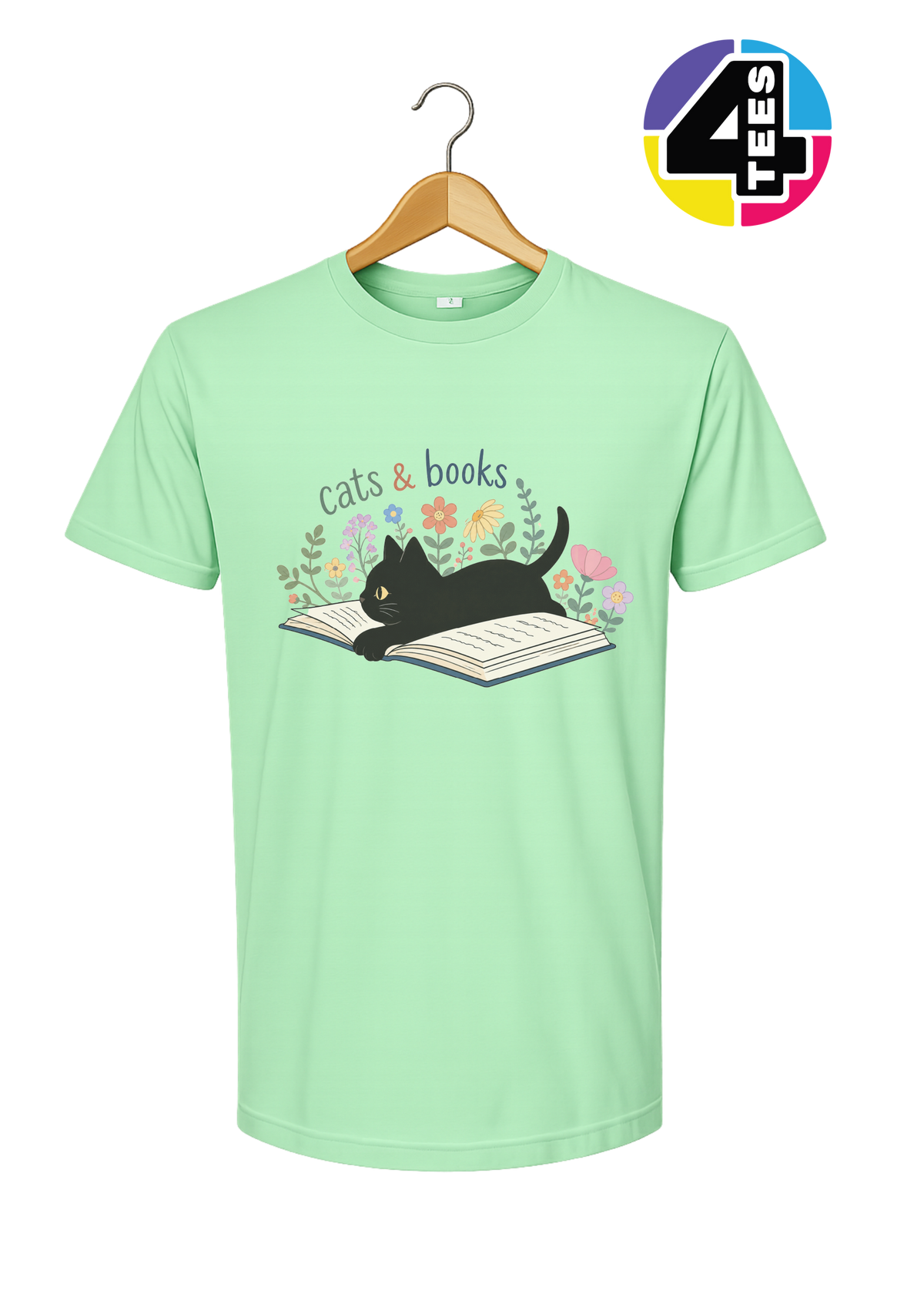 Cats & Books Tee
