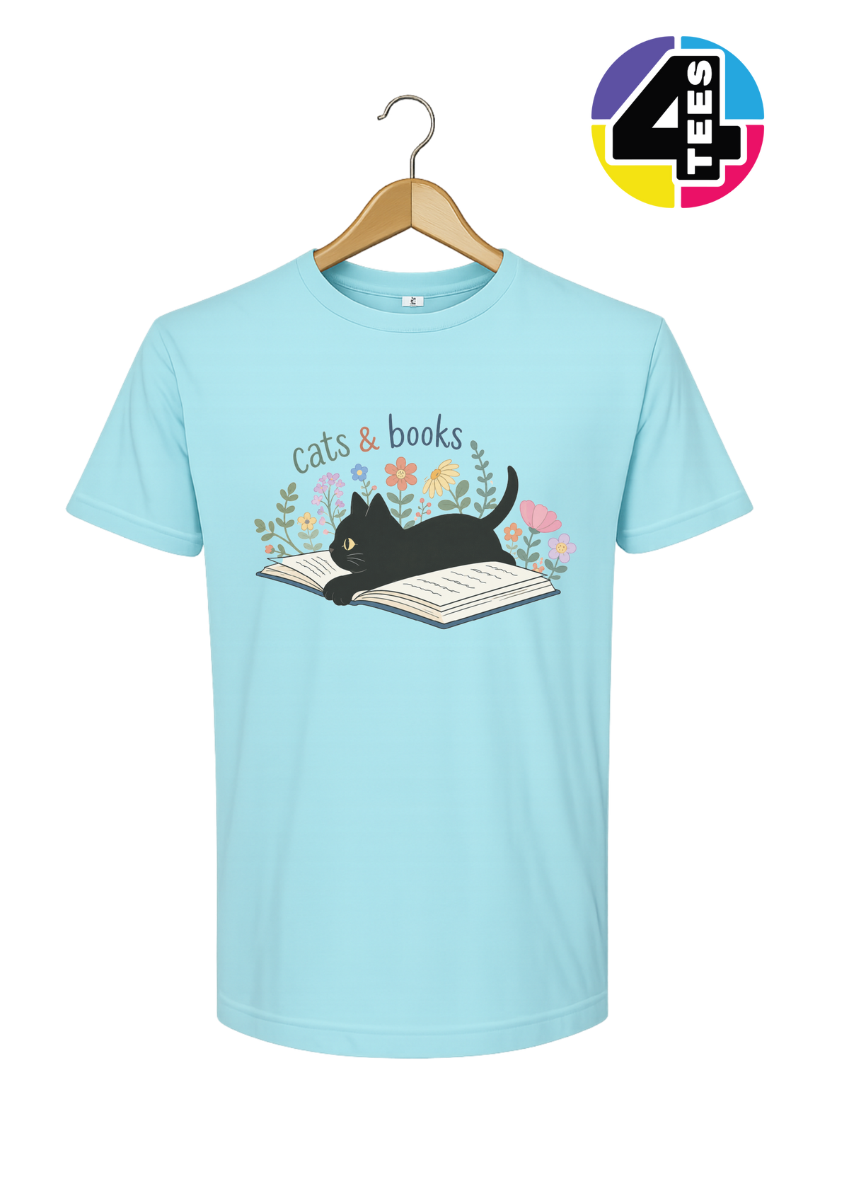 Cats & Books Tee