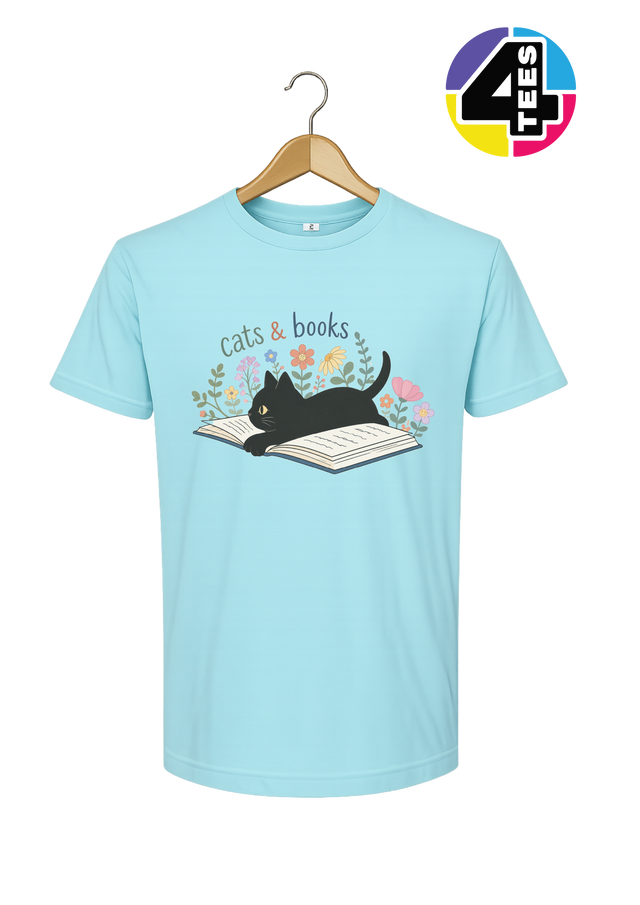 Cats & Books Tee
