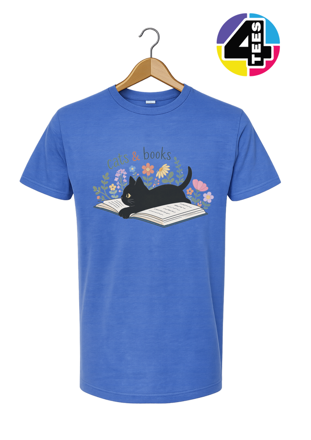 Cats & Books Tee