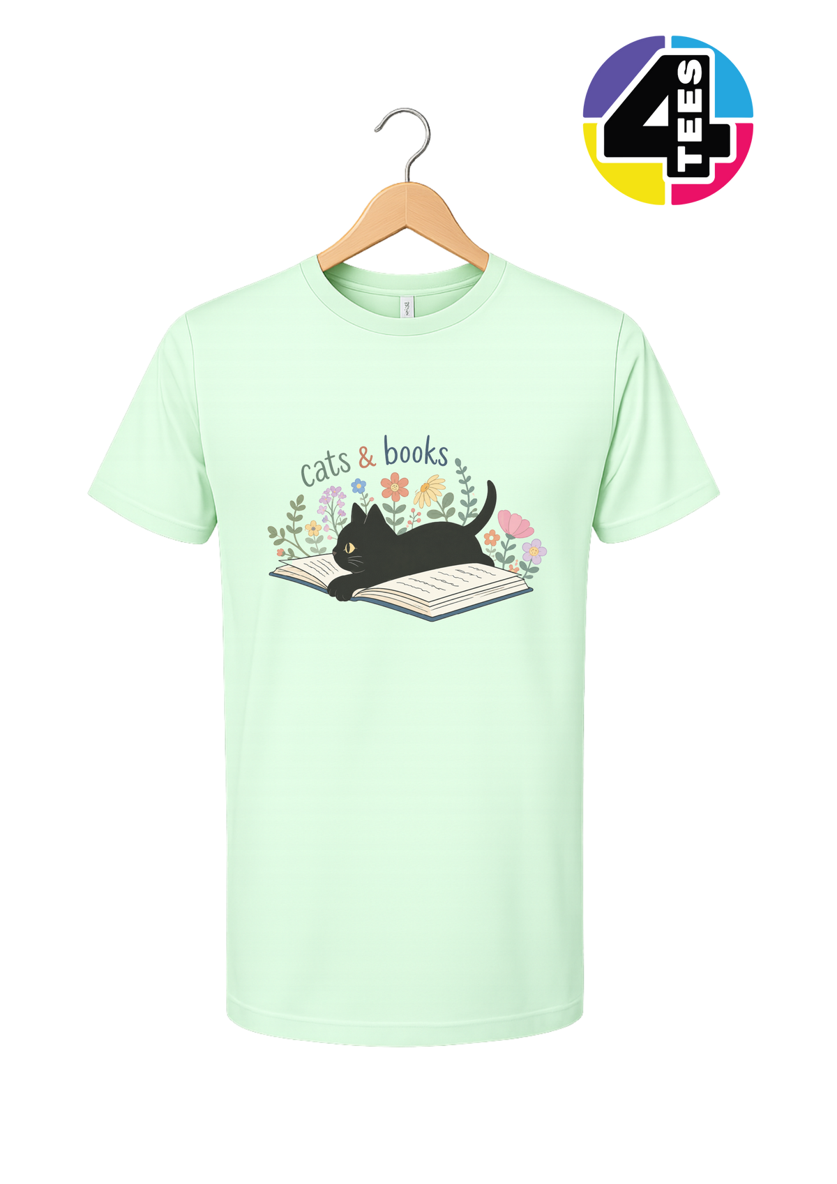 Cats & Books Tee