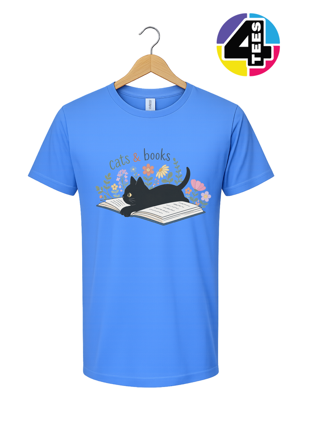 Cats & Books Tee