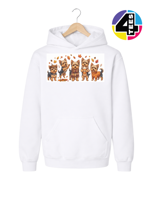 Yorkies & Pumpkin Spice Youth Hoodie
