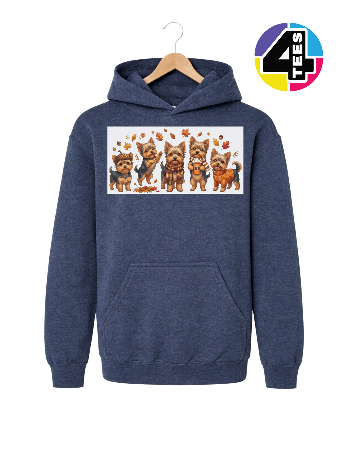 Yorkies & Pumpkin Spice Youth Hoodie