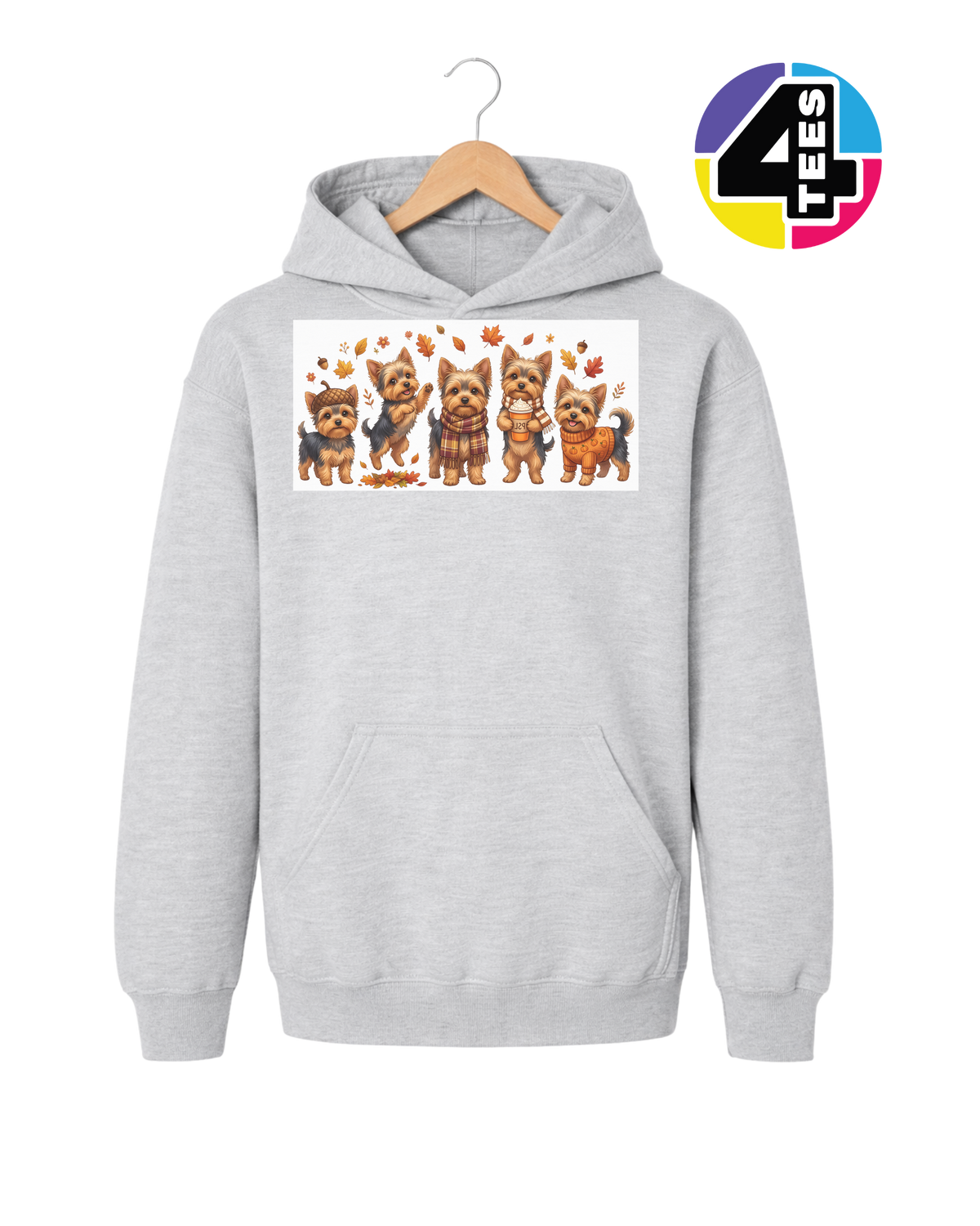 Yorkies & Pumpkin Spice Youth Hoodie
