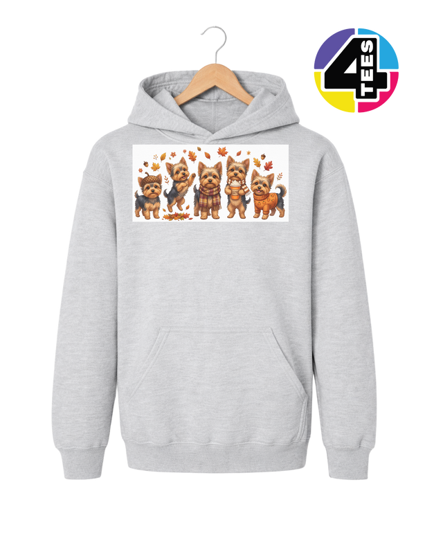 Yorkies & Pumpkin Spice Youth Hoodie