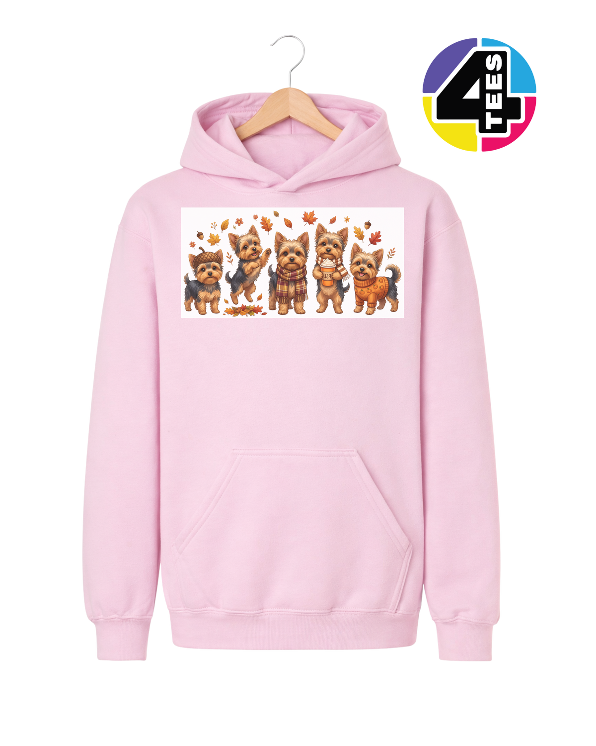 Yorkies & Pumpkin Spice Youth Hoodie