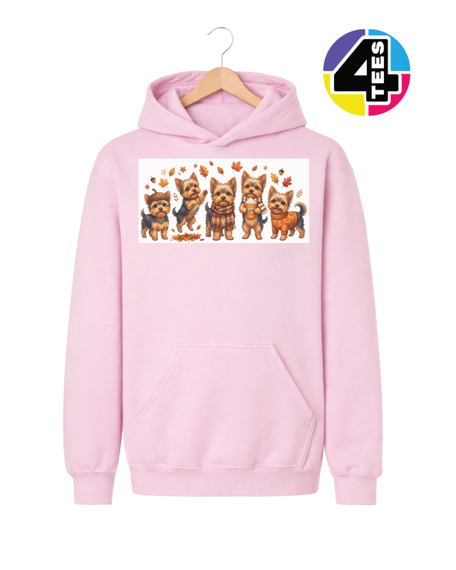 Yorkies & Pumpkin Spice Youth Hoodie