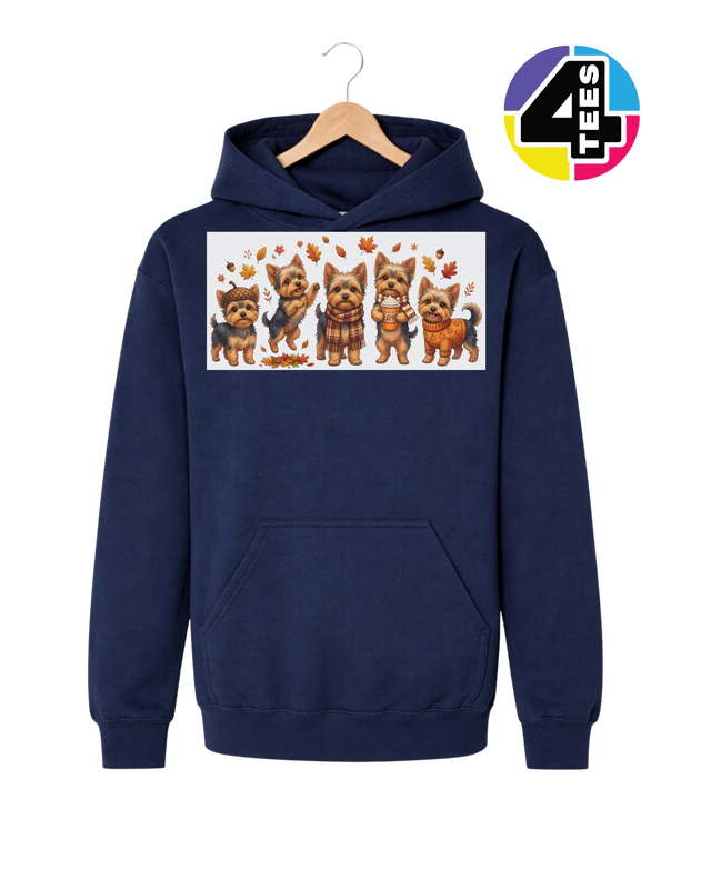 Yorkies & Pumpkin Spice Youth Hoodie