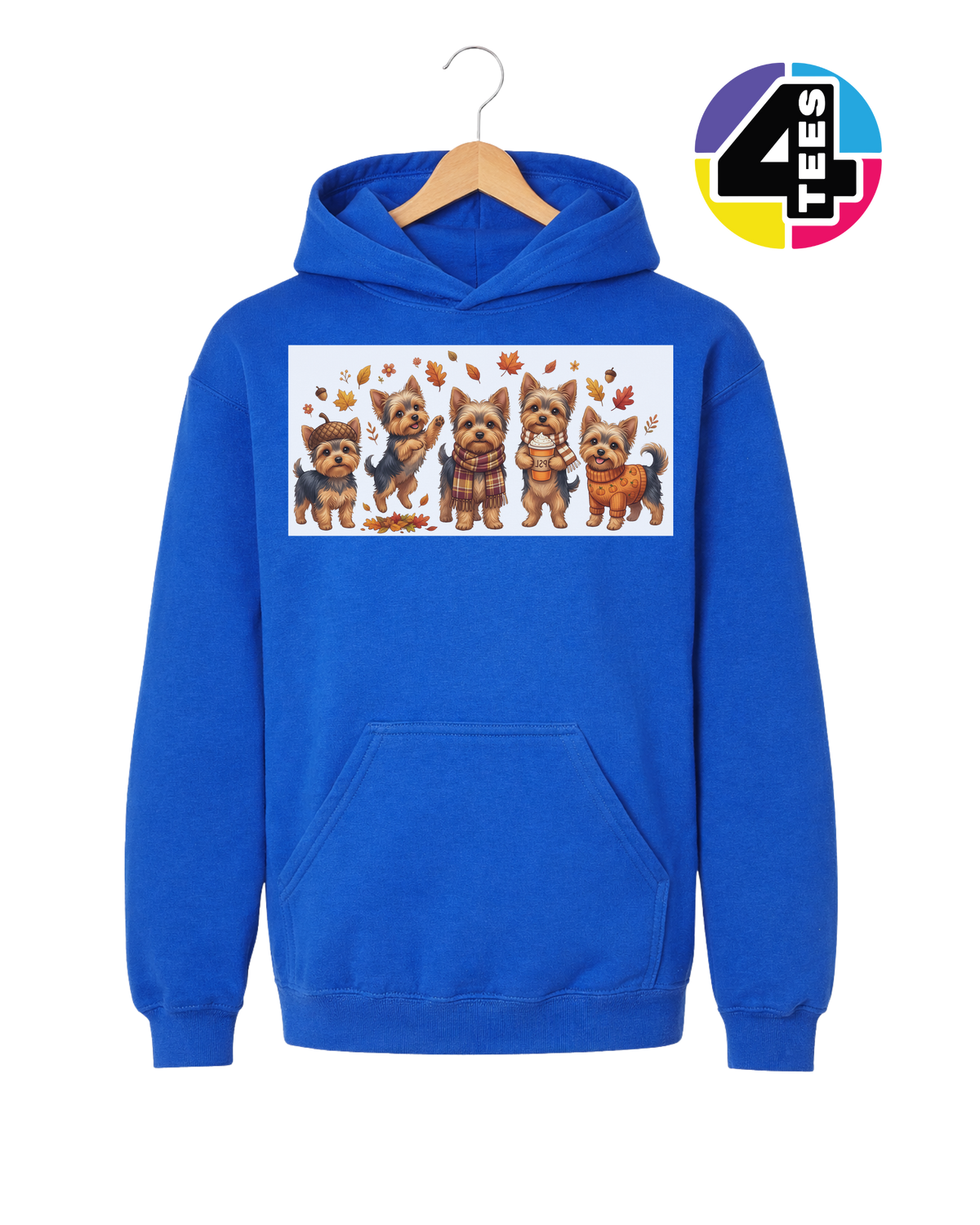 Yorkies & Pumpkin Spice Youth Hoodie