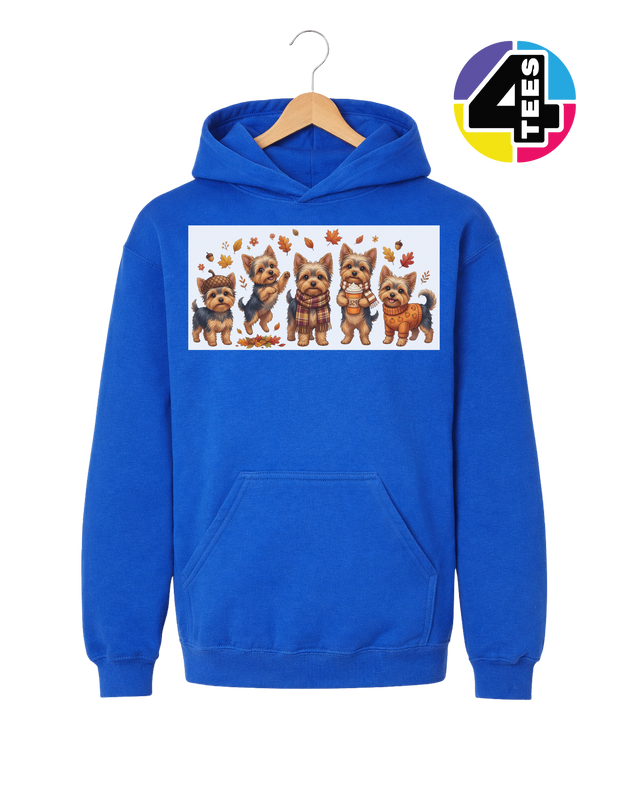 Yorkies & Pumpkin Spice Youth Hoodie