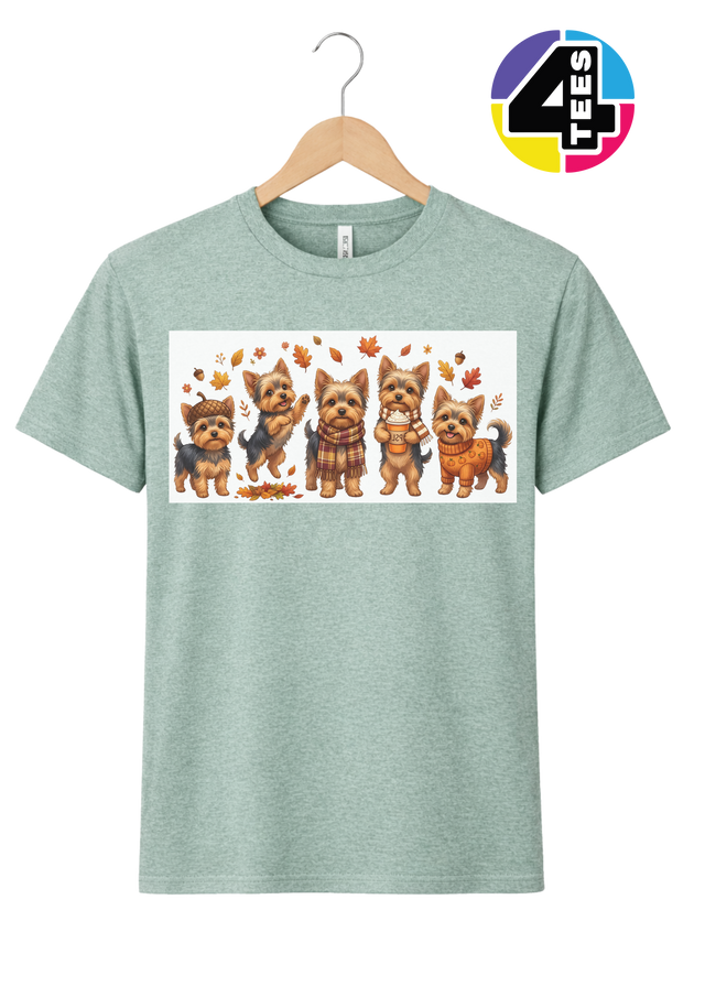 Yorkies & Pumpkin Spice Tee