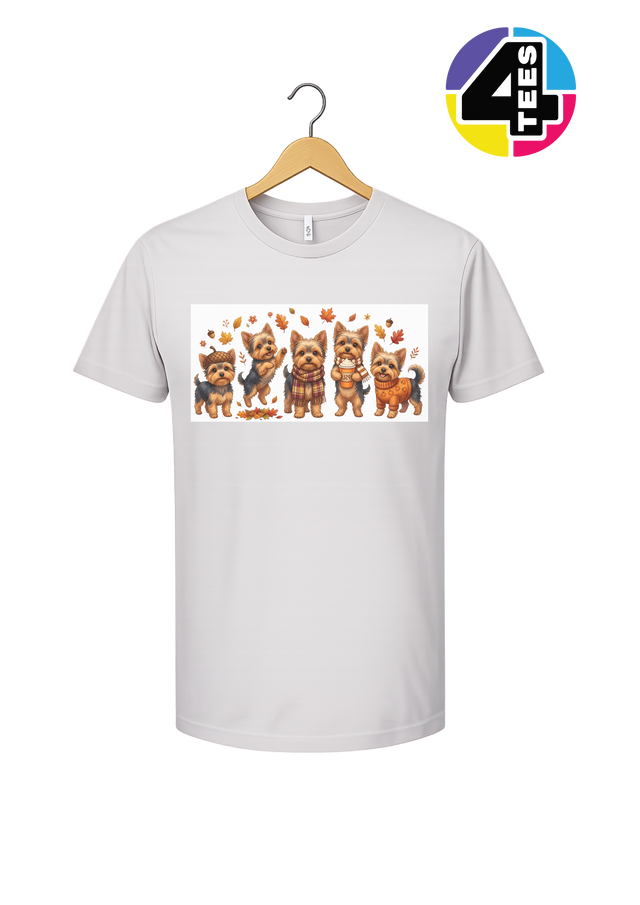 Yorkies & Pumpkin Spice Tee